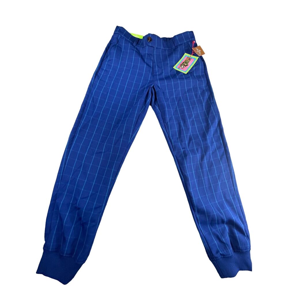 Houston White Target Pants Mens Small Blue Plaid Jogger Casual Stretch NWT